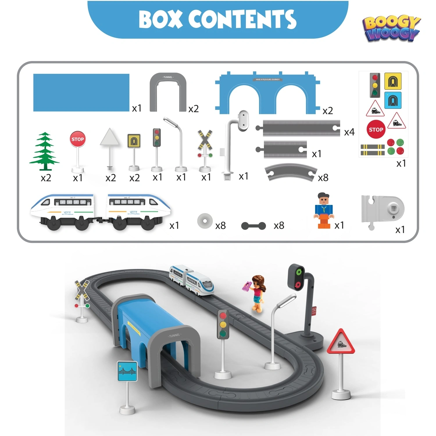 Bharat Express Magnetic Train Set - 49 Pieces, Perfect for Little Engineers!